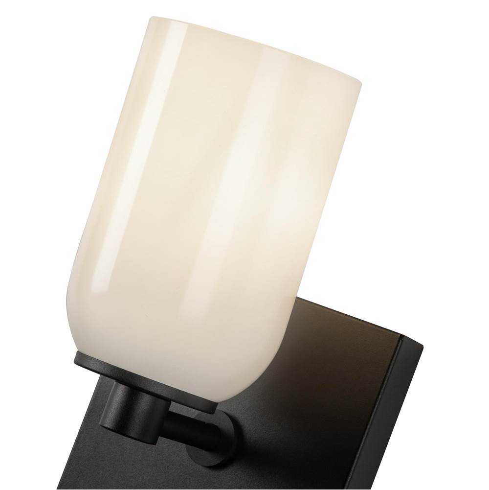 Kuzco WS57704-BK/GO Black,Glossy Opal Glass Nola 4-in Black/glossy Opal Glass 1 Light Wall Sconce Image 2