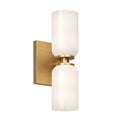 Kuzco Nola 3-in Brushed Gold/glossy Opal Glass Socket Wall Sconce