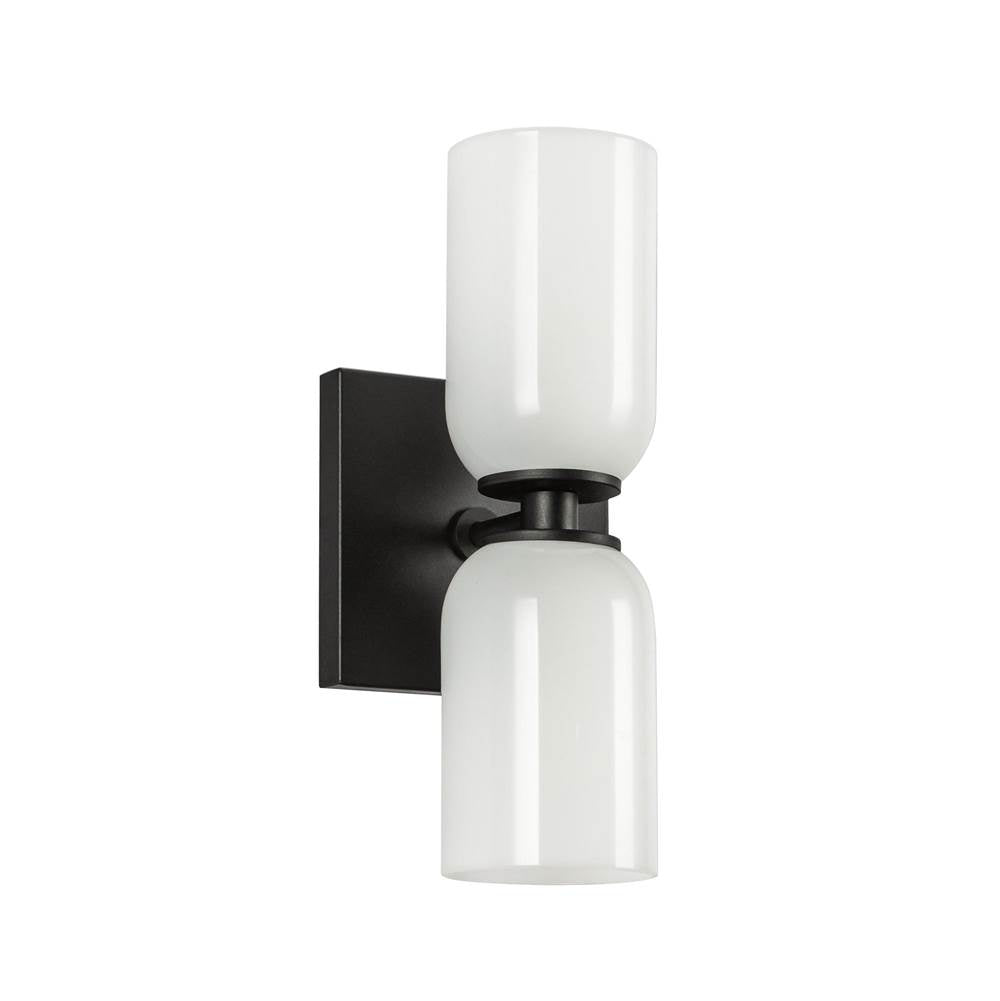 Kuzco Nola 3-in Brushed Gold/glossy Opal Glass Socket Wall Sconce