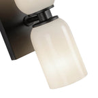 Kuzco WS57712-BK/GO Black,Glossy Opal Glass Nola 12-in Black/glossy Opal Glass 2 Lights Wall Sconce Image 2
