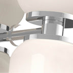 Kuzco Nola 3-in Brushed Gold/glossy Opal Glass Socket Wall Sconce