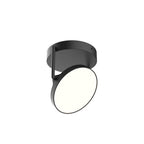 Kuzco Novel 5-in Black Led Semi Flush Mount