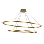 Kuzco CH79253-BG Brushed Gold Ovale 2 Layer Brushed Gold Led Chandelier Image 4