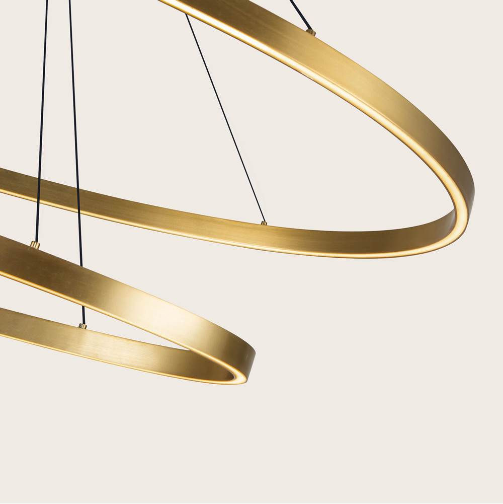 Kuzco CH79253-BG Brushed Gold Ovale 2 Layer Brushed Gold Led Chandelier Image 2