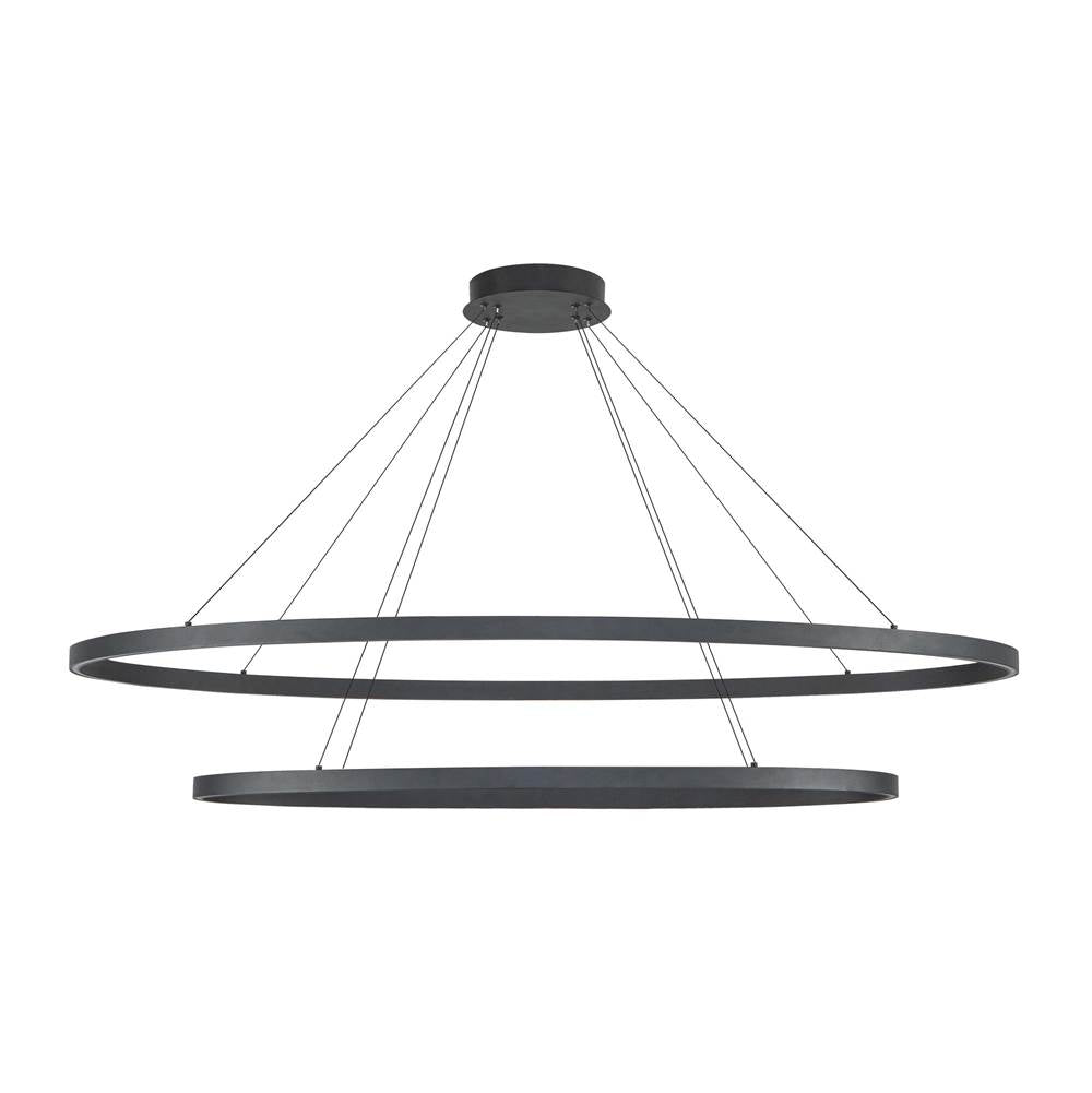 Kuzco Ovale 2 Layer Brushed Gold Led Chandelier