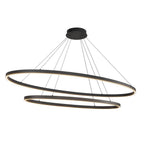 Kuzco CH79253-BK Black Ovale 2 Layer Black Led Chandelier Image 4