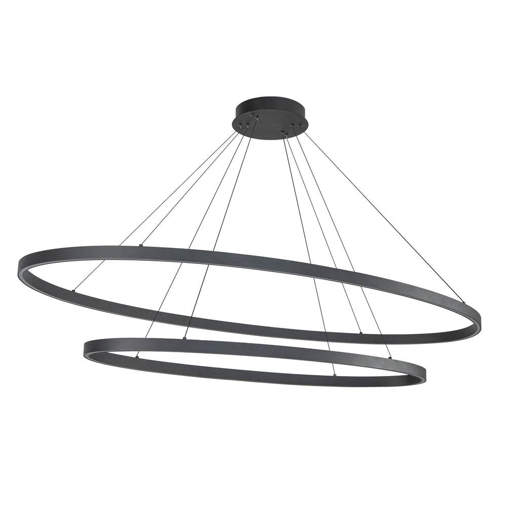 Kuzco CH79253-BK Black Ovale 2 Layer Black Led Chandelier Image 3