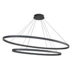 Kuzco CH79253-BK Black Ovale 2 Layer Black Led Chandelier Image 3
