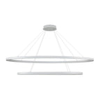 Kuzco Ovale 2 Layer Brushed Gold Led Chandelier