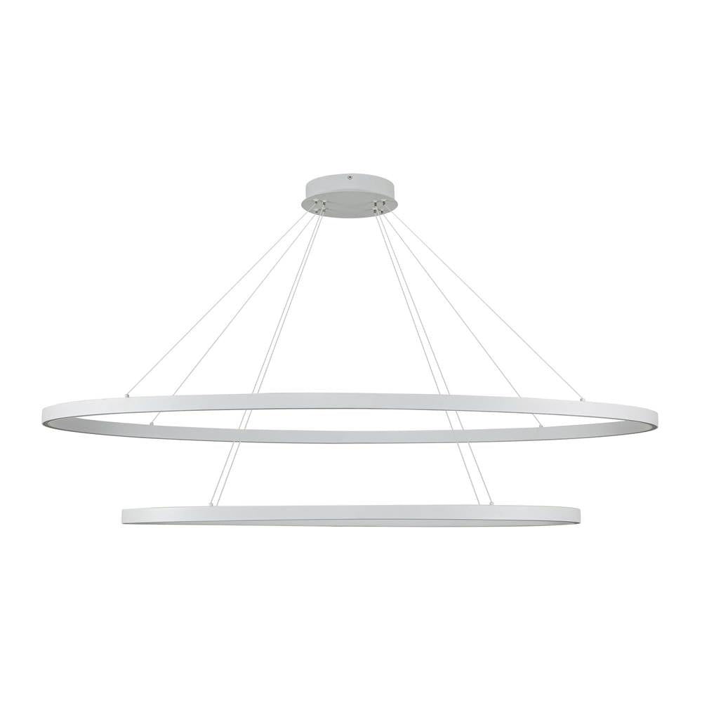 Kuzco Ovale 2 Layer Brushed Gold Led Chandelier