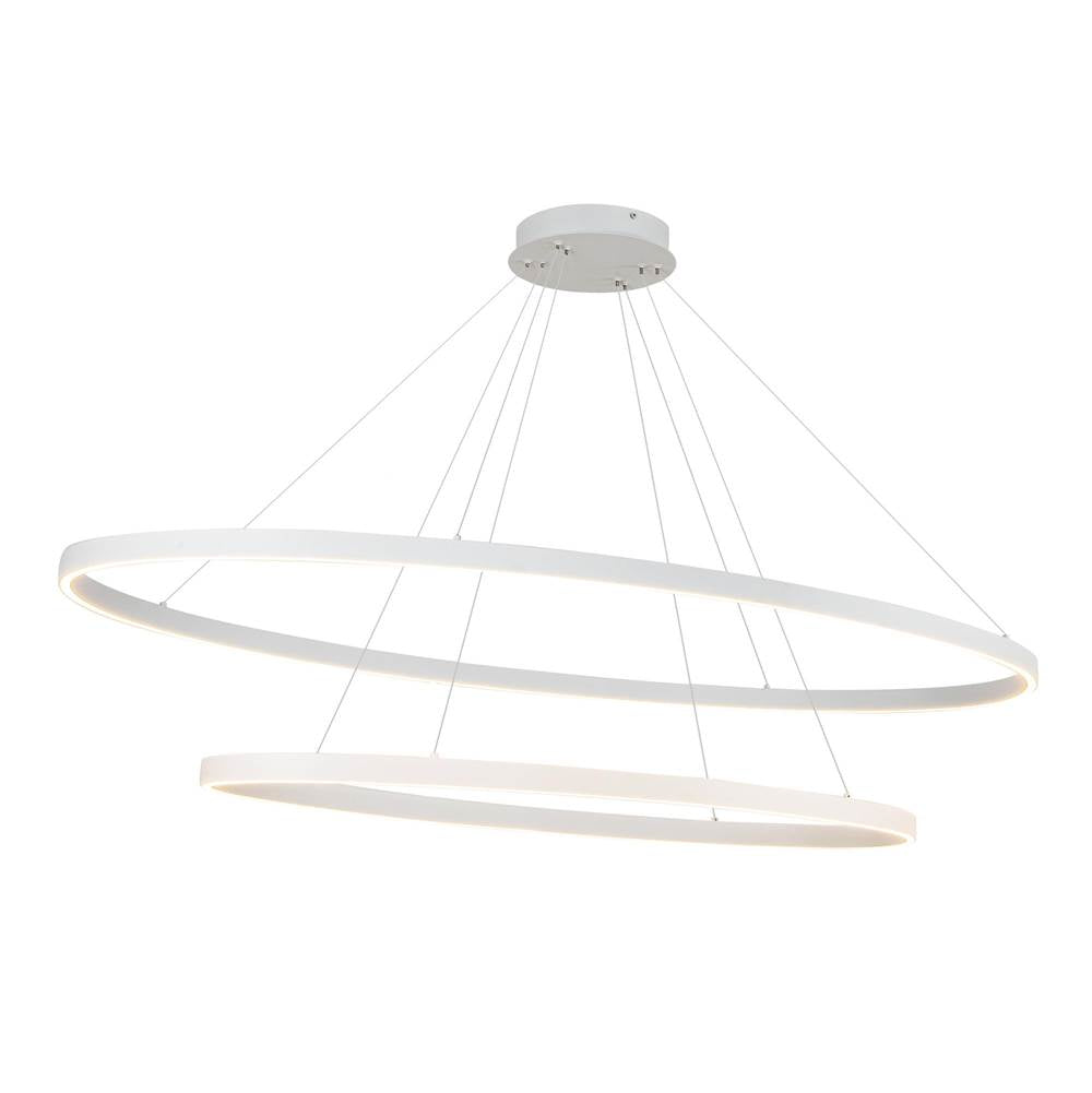 Kuzco CH79253-WH White Ovale 2 Layer White Led Chandelier Image 4