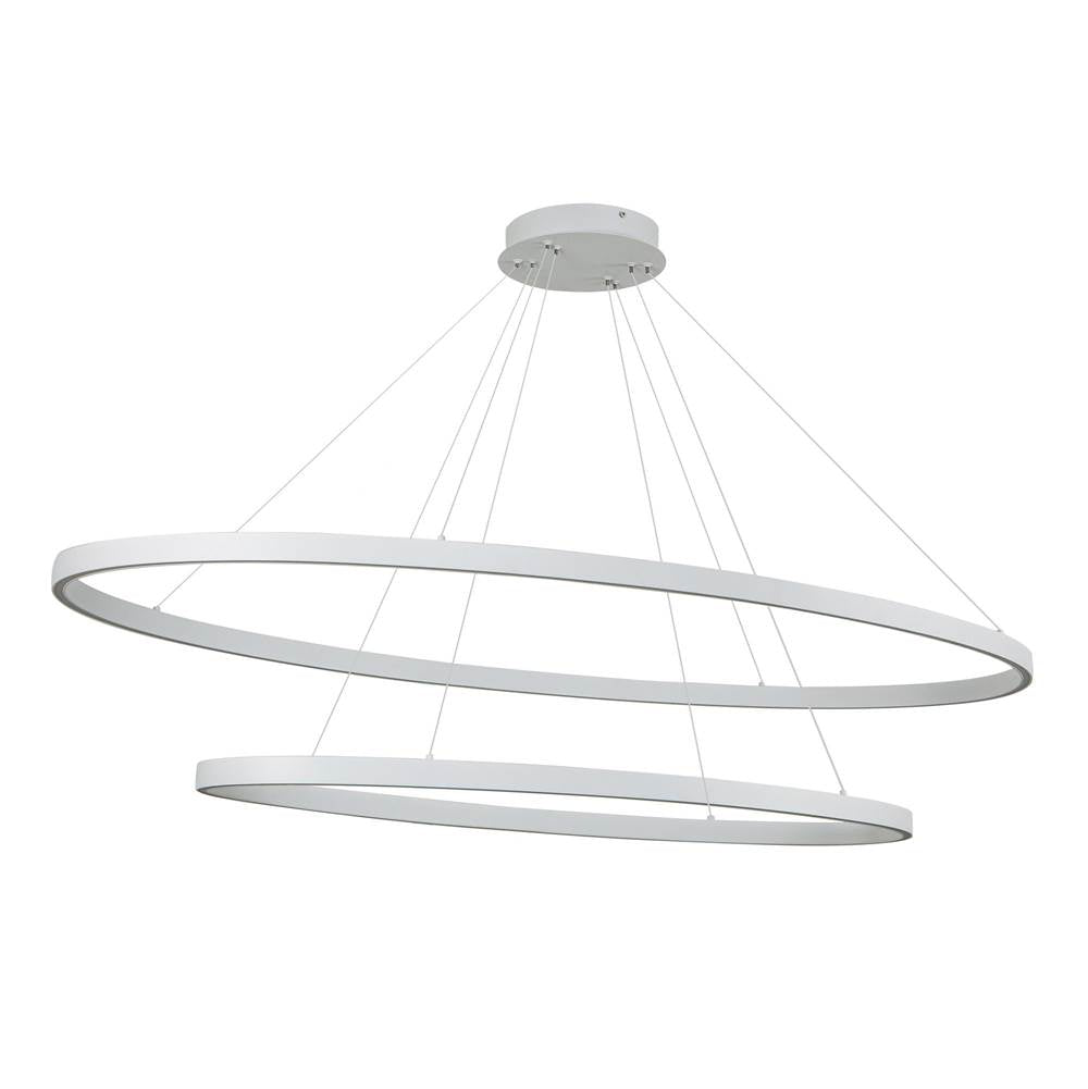 Kuzco CH79253-WH White Ovale 2 Layer White Led Chandelier Image 3
