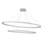 Kuzco CH79253-WH White Ovale 2 Layer White Led Chandelier Image 3