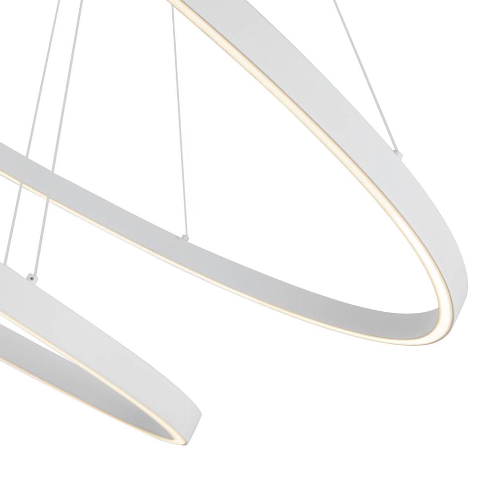 Kuzco CH79253-WH White Ovale 2 Layer White Led Chandelier Image 2