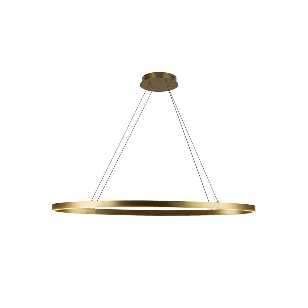 Kuzco LP79140-BG Brushed Gold Ovale 40-in Brushed Gold Led Linear Pendant Image 1