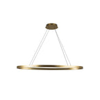 Kuzco Ovale 40-in Brushed Gold Led Linear Pendant