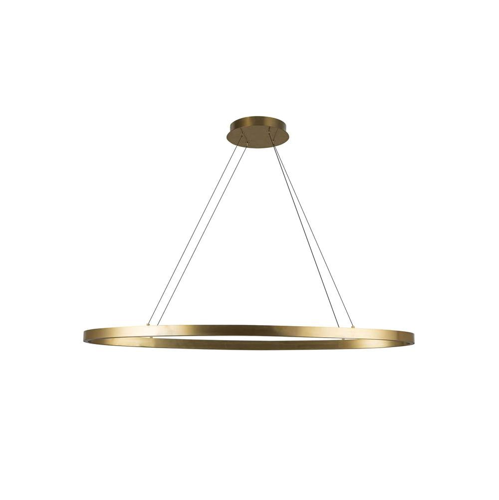 Kuzco Ovale 40-in Brushed Gold Led Linear Pendant