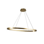 Kuzco LP79140-BG Brushed Gold Ovale 40-in Brushed Gold Led Linear Pendant Image 3