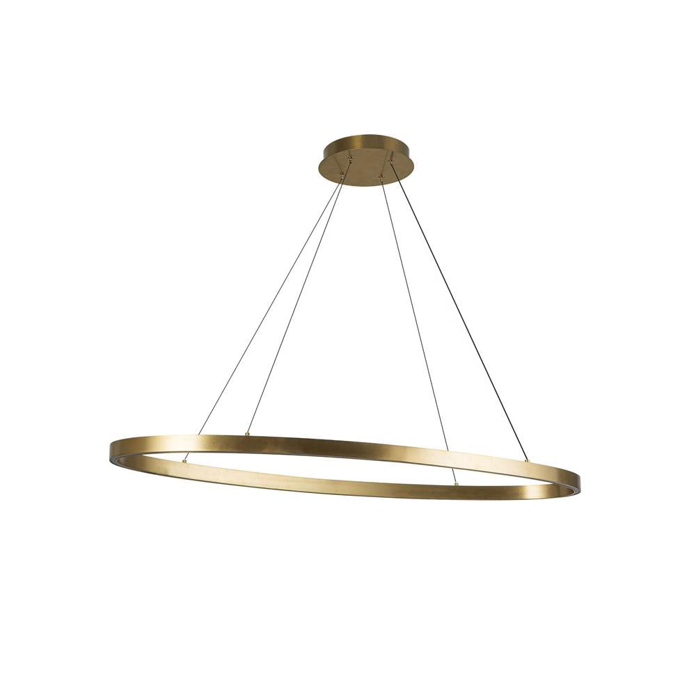Kuzco LP79140-BG Brushed Gold Ovale 40-in Brushed Gold Led Linear Pendant Image 3