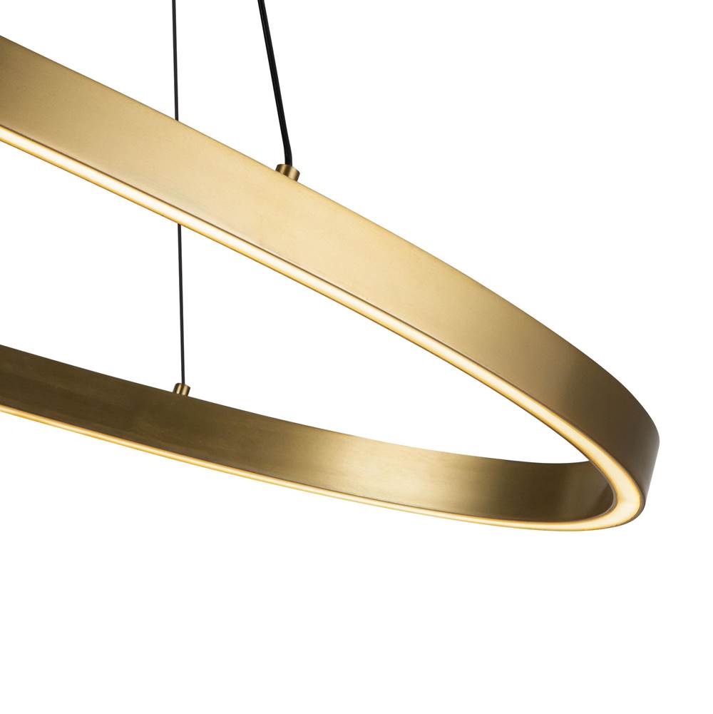 Kuzco LP79140-BG Brushed Gold Ovale 40-in Brushed Gold Led Linear Pendant Image 2