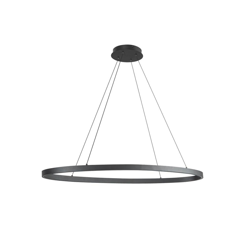 Kuzco Ovale 40-in Brushed Gold Led Linear Pendant