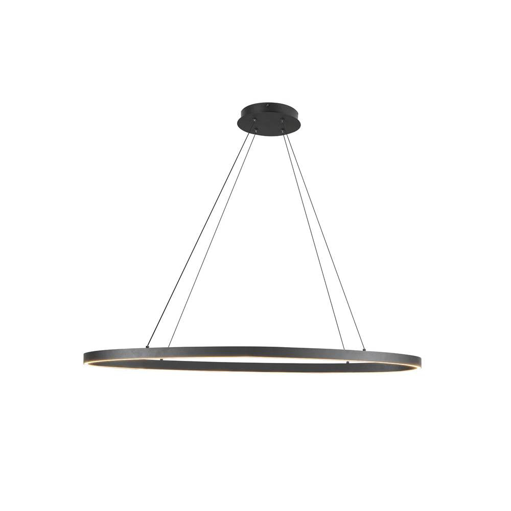 Kuzco LP79140-BK Black Ovale 40-in Black Led Linear Pendant Image 4