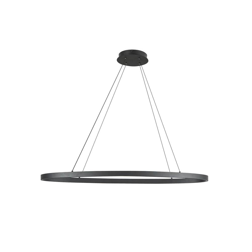 Kuzco LP79140-BK Black Ovale 40-in Black Led Linear Pendant Image 3