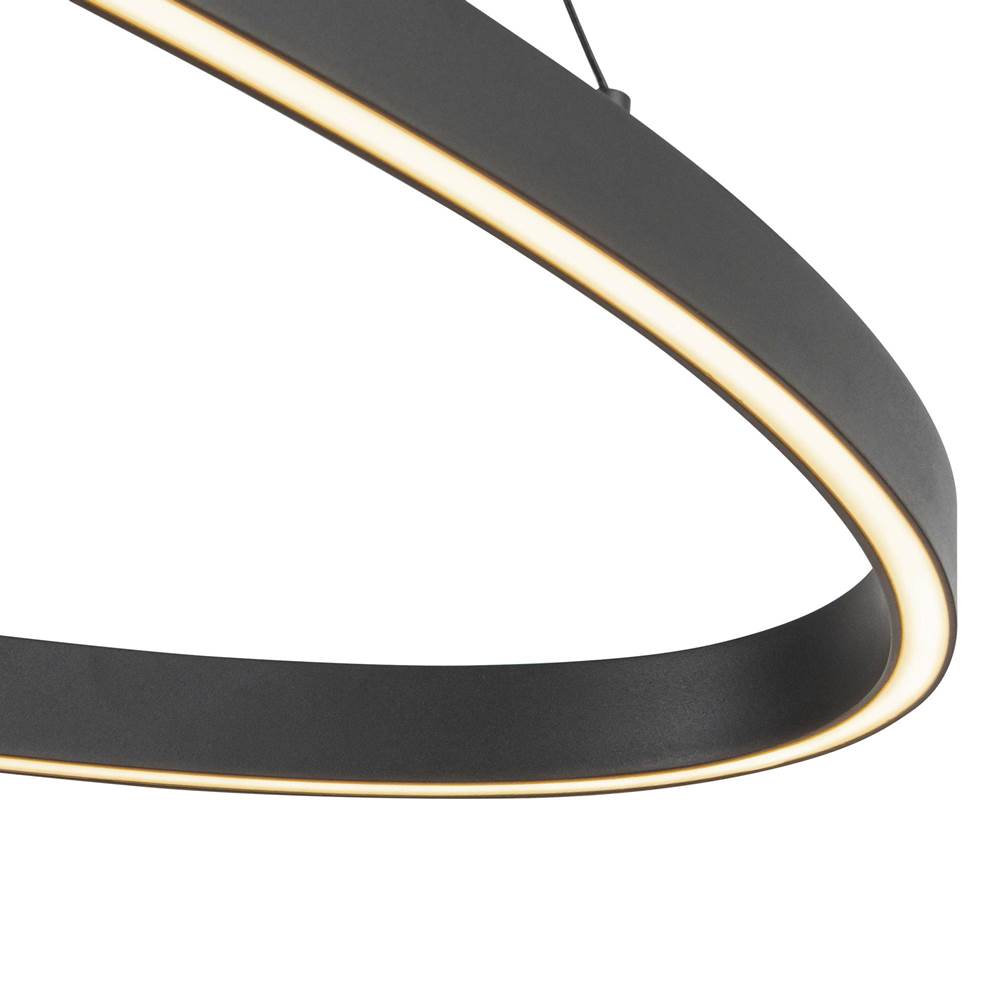 Kuzco LP79140-BK Black Ovale 40-in Black Led Linear Pendant Image 2