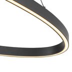 Kuzco LP79140-BK Black Ovale 40-in Black Led Linear Pendant Image 2