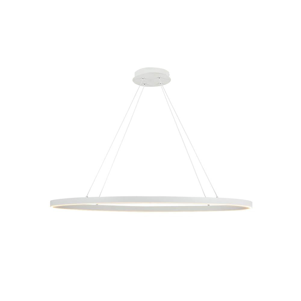Kuzco LP79140-WH White Ovale 40-in White Led Linear Pendant Image 4