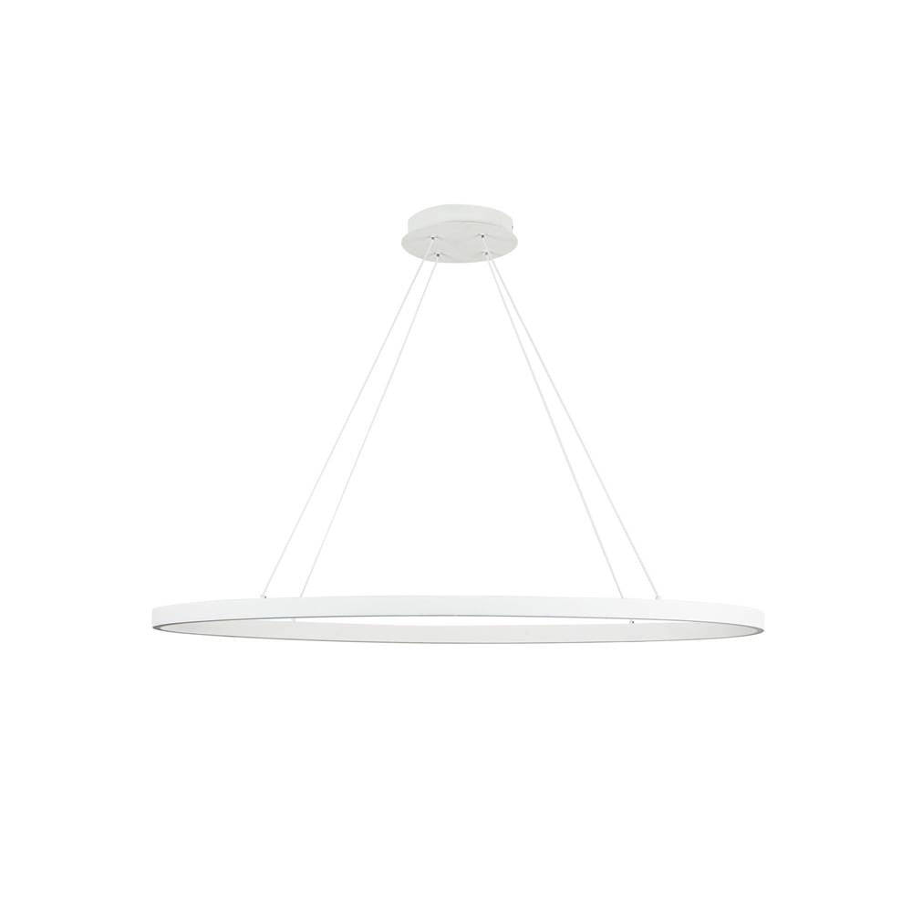 Kuzco LP79140-WH White Ovale 40-in White Led Linear Pendant Image 3