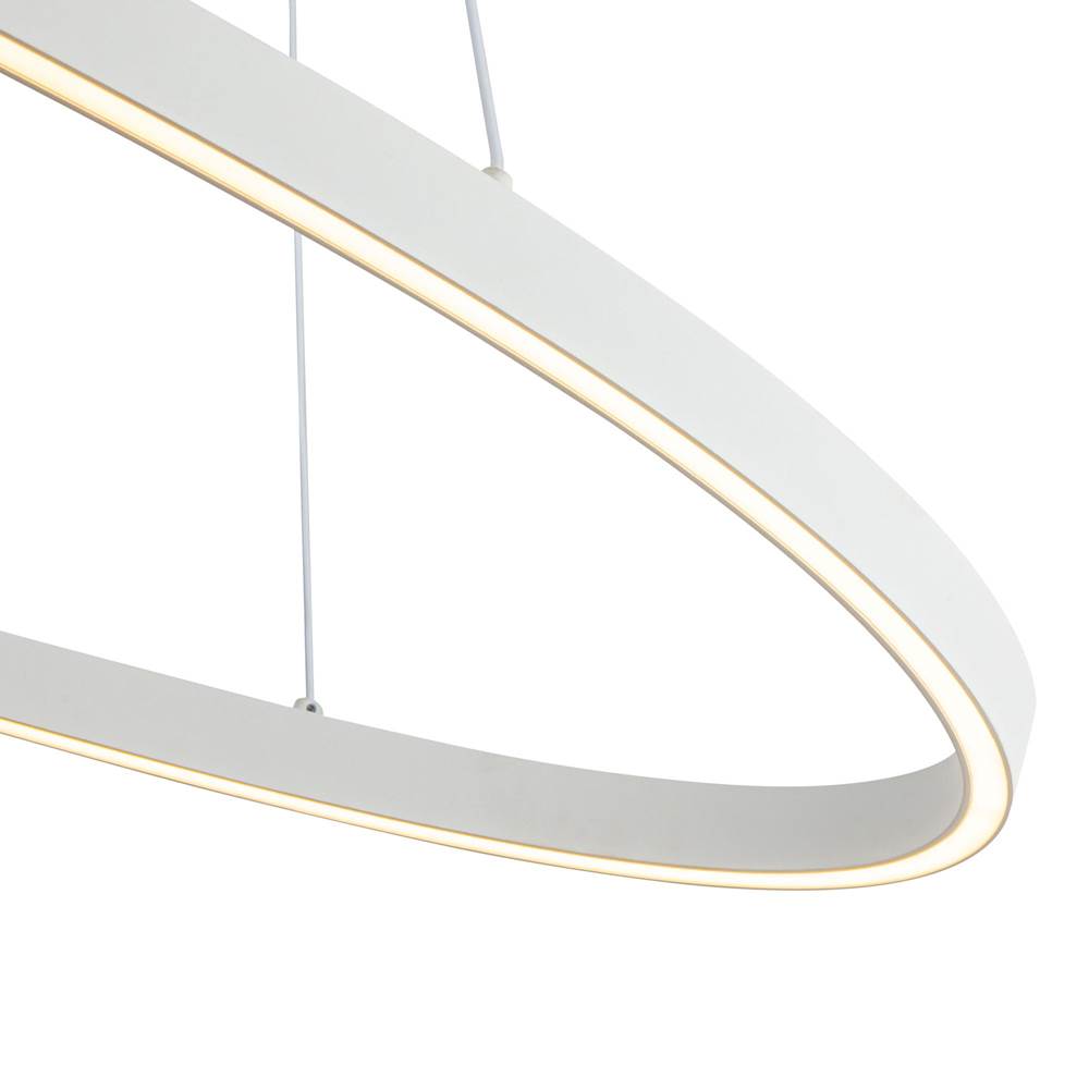 Kuzco LP79140-WH White Ovale 40-in White Led Linear Pendant Image 2