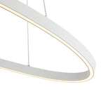 Kuzco LP79140-WH White Ovale 40-in White Led Linear Pendant Image 2