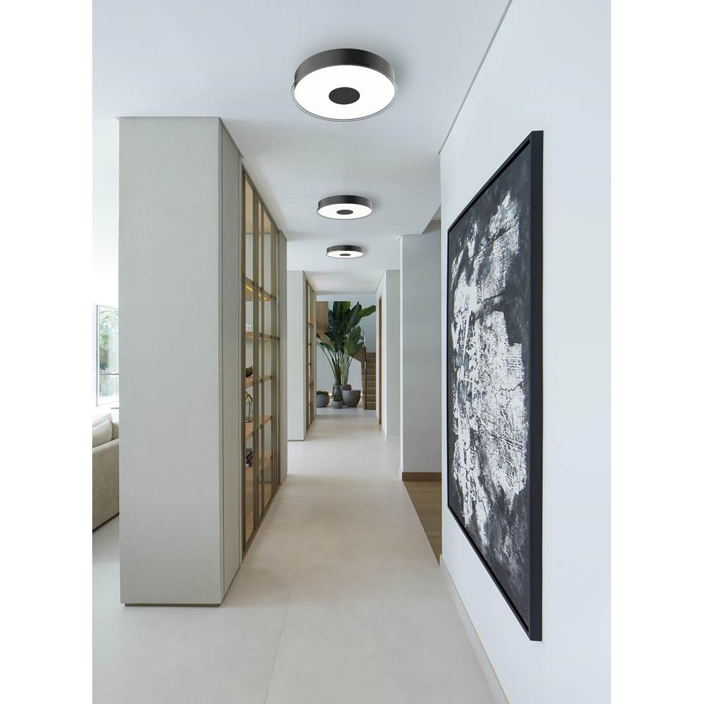 Kuzco Jasper 23-in Black/gold Led Flush Mount