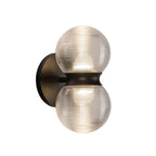 Kuzco EW77209-BK/CR Black,Clear Ribbed Glass Peri 9-in Black/clear Ribbed Glass Led Exterior Wall Image 1