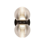 Kuzco EW77209-BK/CR Black,Clear Ribbed Glass Peri 9-in Black/clear Ribbed Glass Led Exterior Wall Image 4