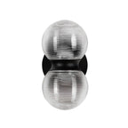 Kuzco EW77209-BK/CR Black,Clear Ribbed Glass Peri 9-in Black/clear Ribbed Glass Led Exterior Wall Image 3
