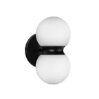 Kuzco Peri 9-in Black/clear Ribbed Glass Led Exterior Wall