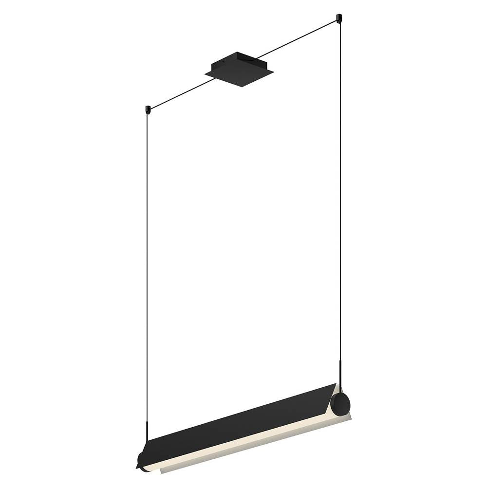 Kuzco LP73536-BK/WH Black,White Phoenix 36-in Black/white Led Linear Pendant Image 1