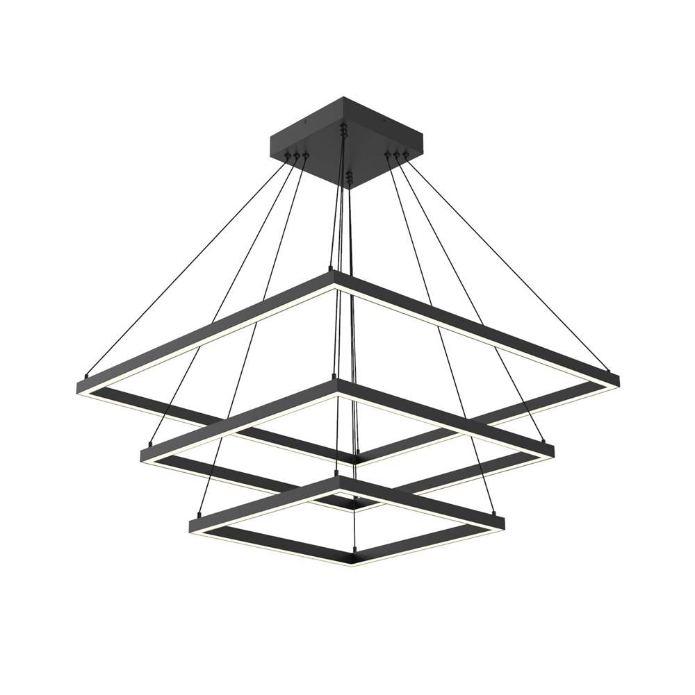 Kuzco Piazza 32-in Black Led Chandeliers