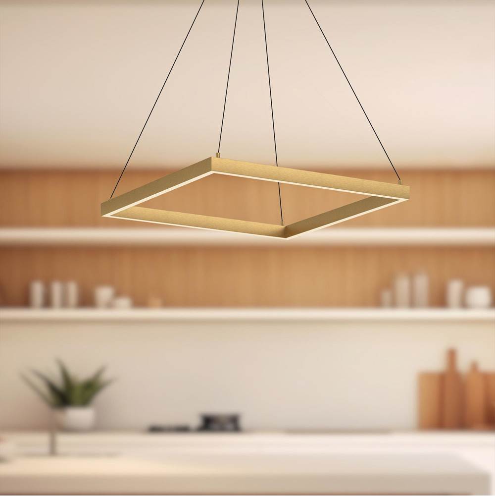 Kuzco Piazza 24-in Brushed Gold Led Pendant