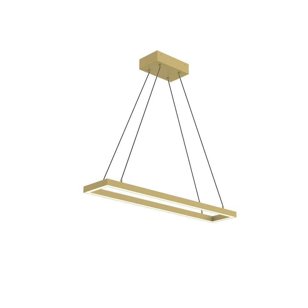 Kuzco Piazza 30-in Brushed Gold Led Pendant