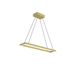 Kuzco Piazza 30-in Brushed Gold Led Pendant