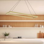 Kuzco Piazza 48-in Brushed Gold Led Pendant