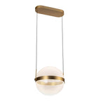 Kuzco PD75912-BG/LG-3CCT Brushed Gold,Light Guide Pisces 12-in Brushed Gold/light Guide Led Pendant Image 1