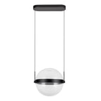 Kuzco PD75912-BK/LG-3CCT Black,Light Guide Pisces 12-in Black/light Guide Led Pendant Image 5