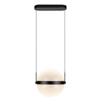 Kuzco PD75912-BK/LG-3CCT Black,Light Guide Pisces 12-in Black/light Guide Led Pendant Image 4