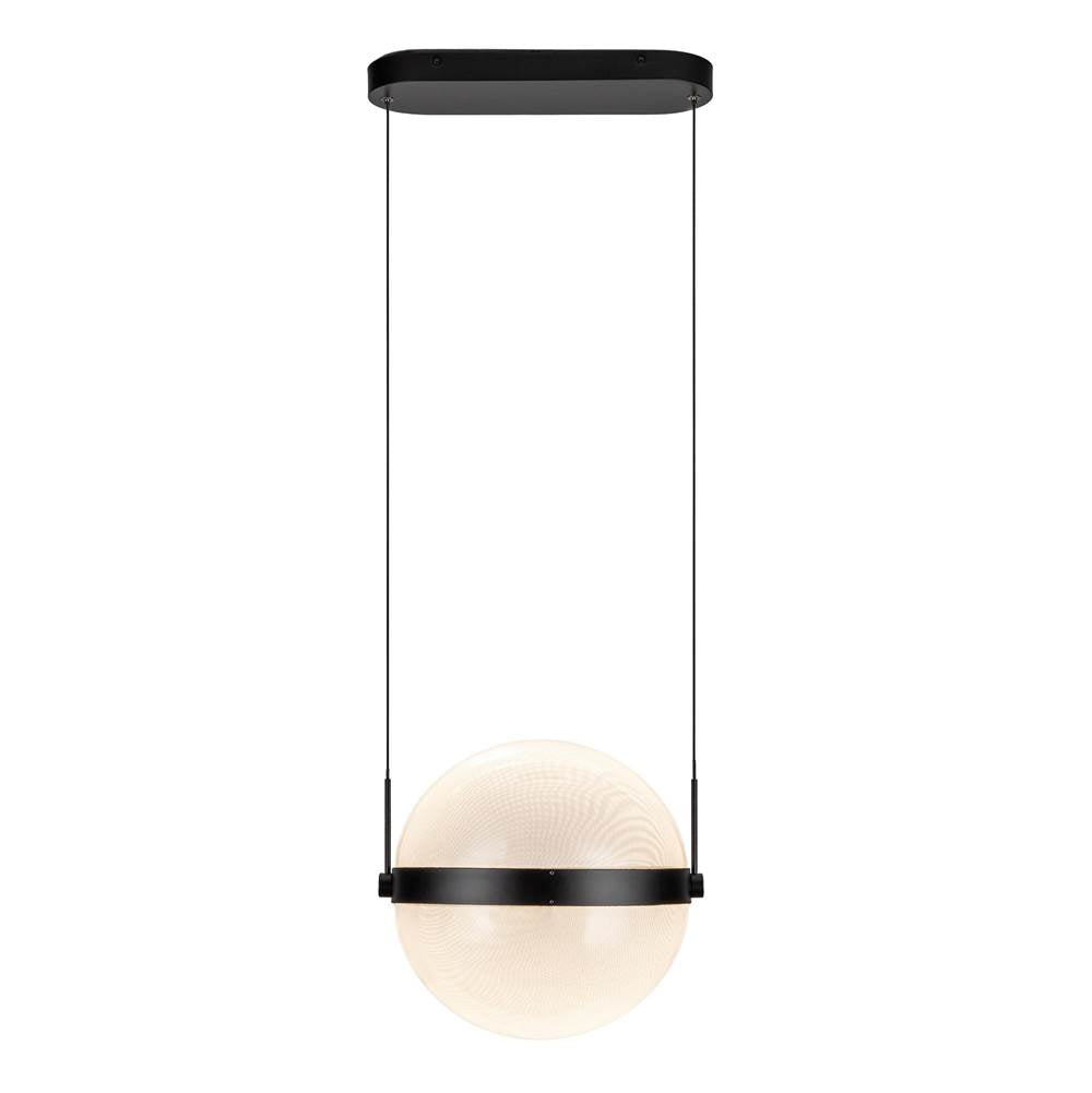 Kuzco PD75912-BK/LG-3CCT Black,Light Guide Pisces 12-in Black/light Guide Led Pendant Image 4
