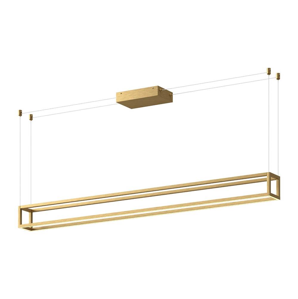 Kuzco Plaza 60-in Brushed Gold Led Linear Pendant