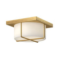 Kuzco Reglao Regalo 10-in Brushed Gold/opal Glass Led Flush Mount